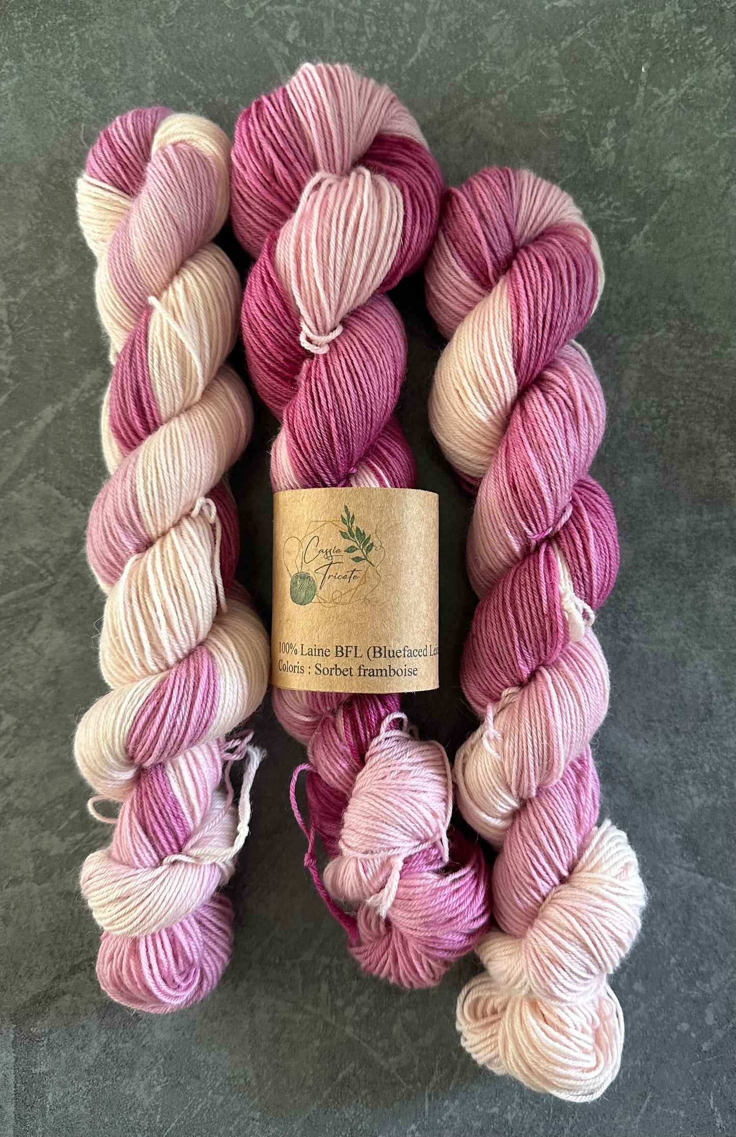 🍧Sorbet framboise : fingering : 100% BFL