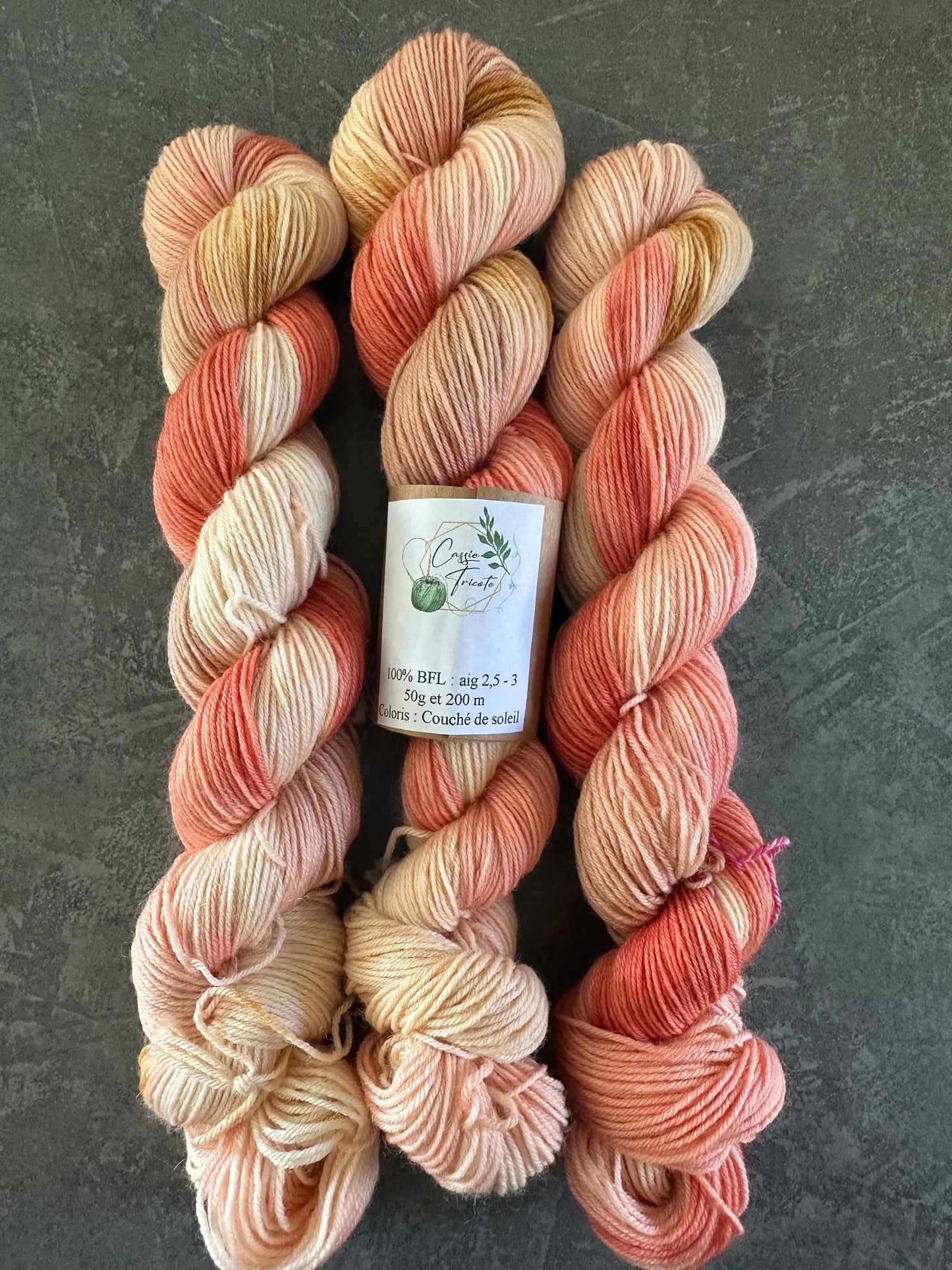🌅Couché de soleil : 100% BFL : fingering