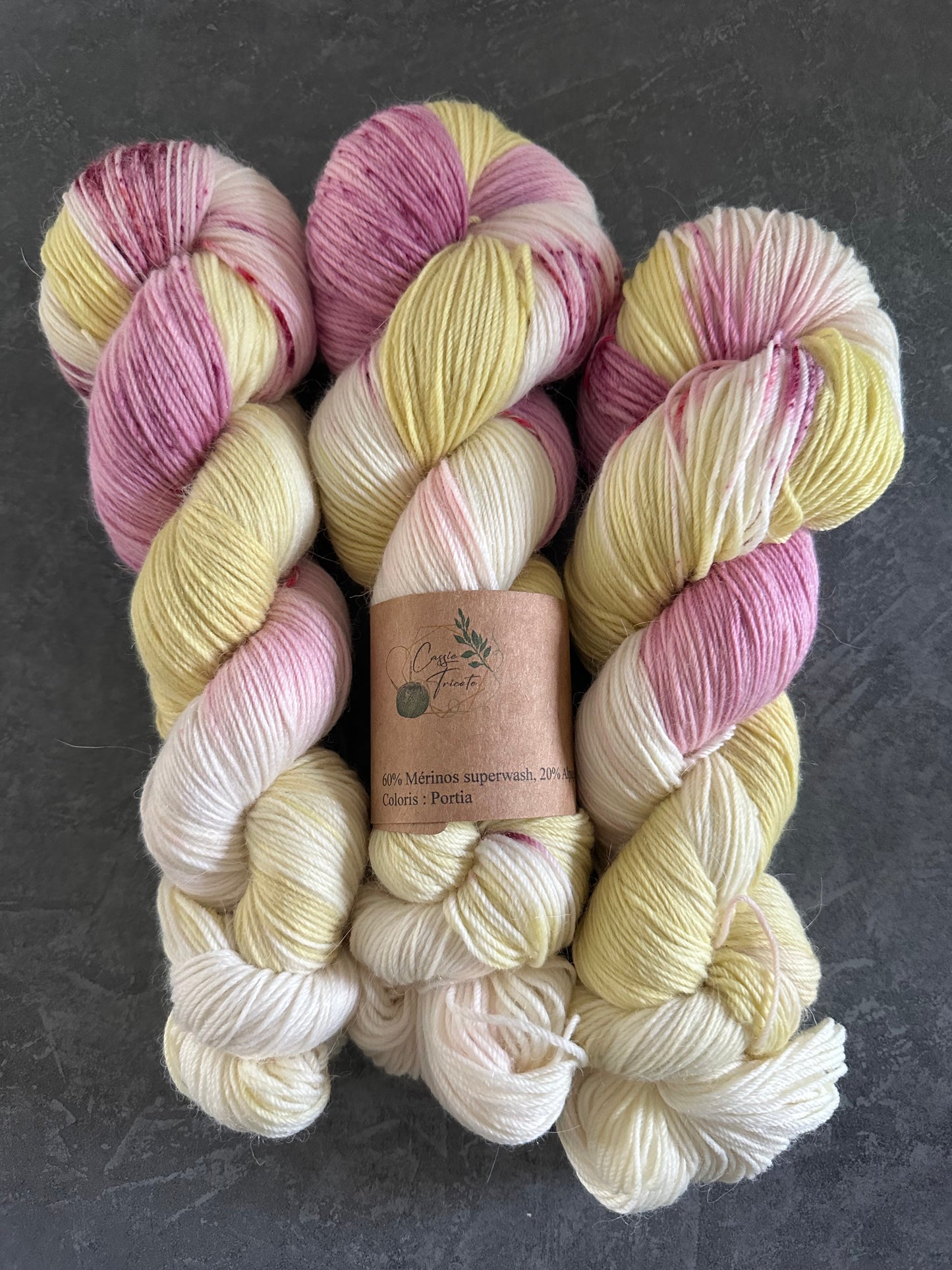 🩷Portia: fingering : mérinos, alpaga, nylon 💛