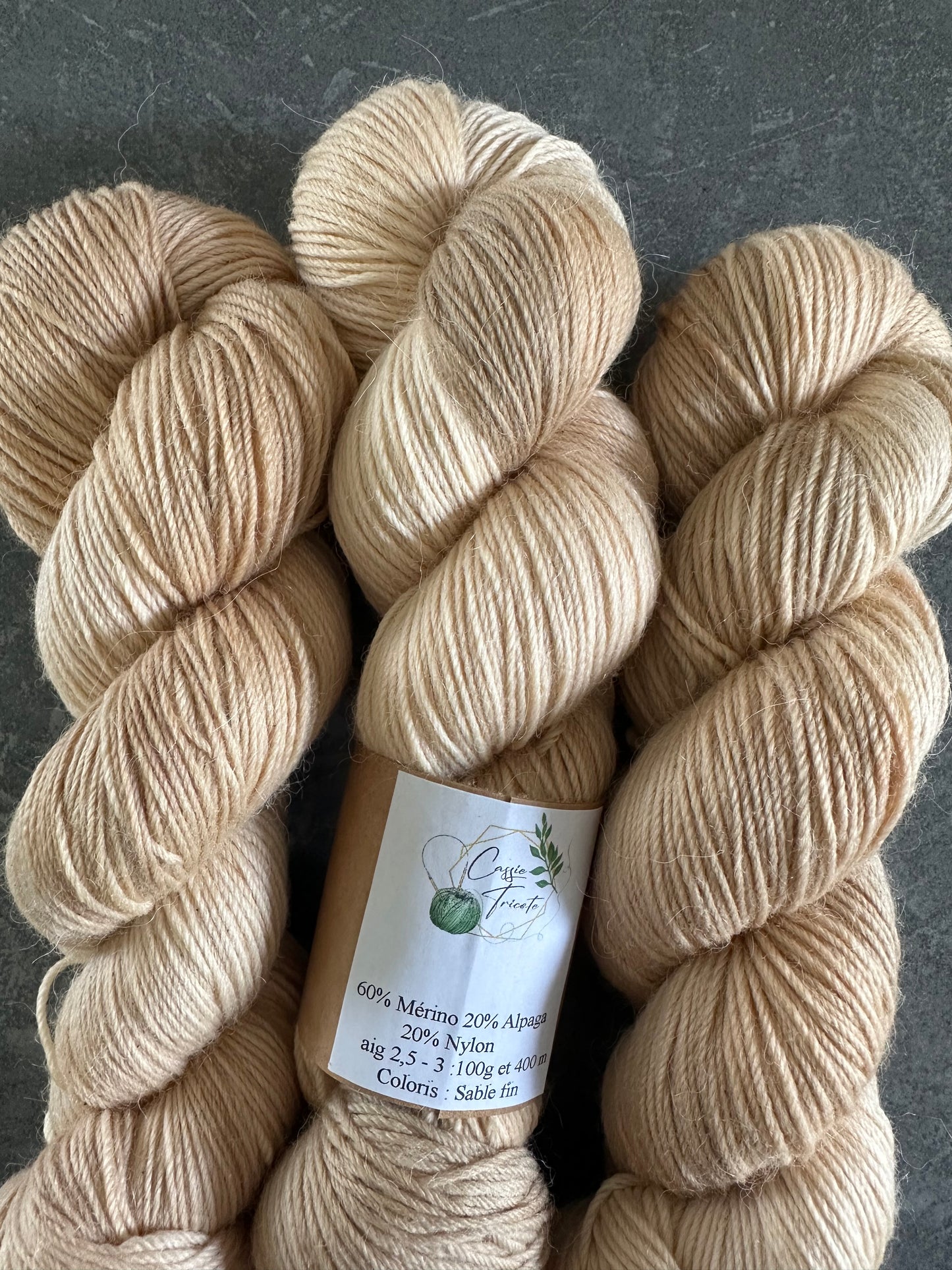 🏝️Sable fin : fingering : Mérino, Alpaga, nylon