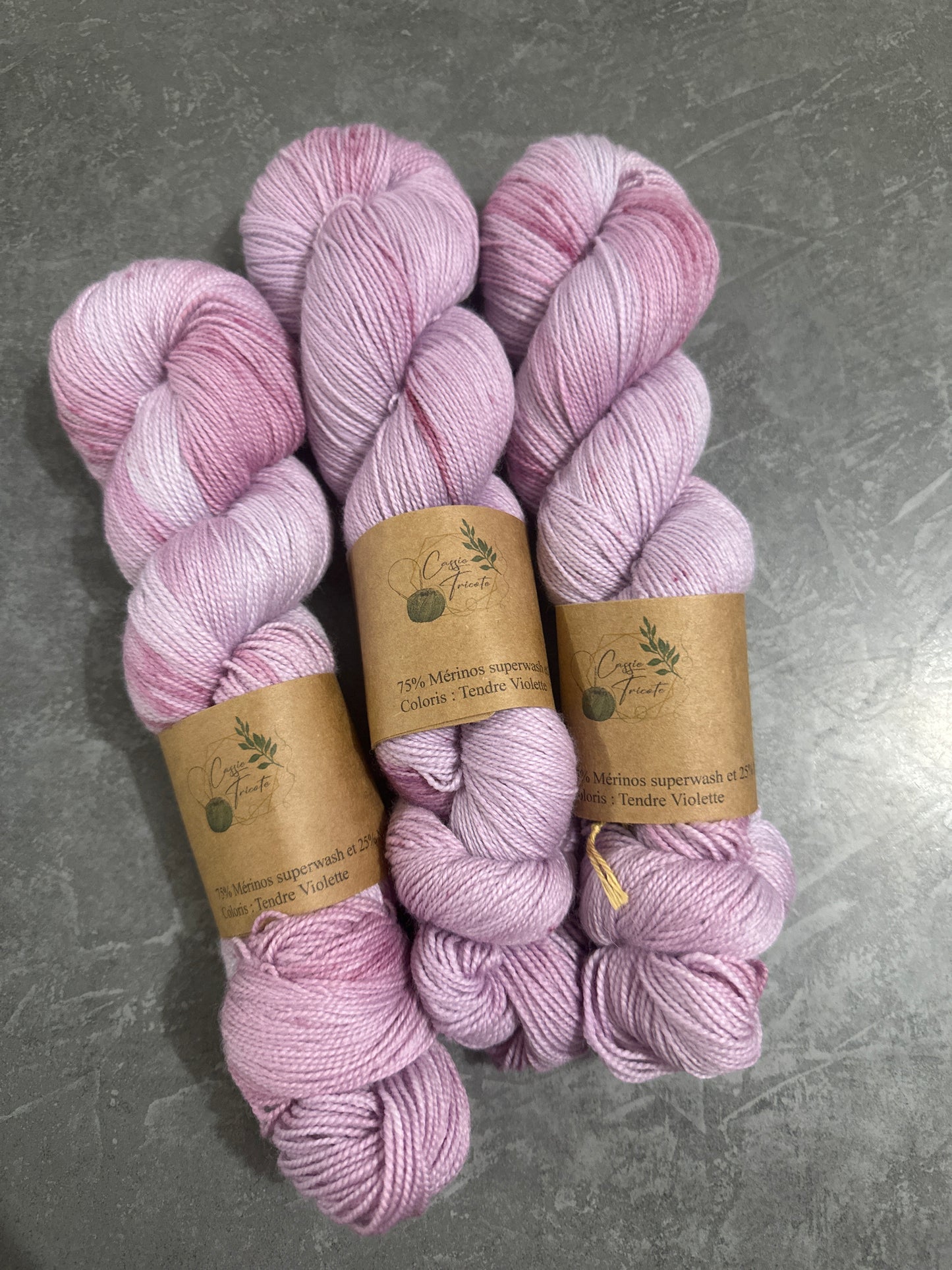 Tendre violette 💜: Mérinos et nylon