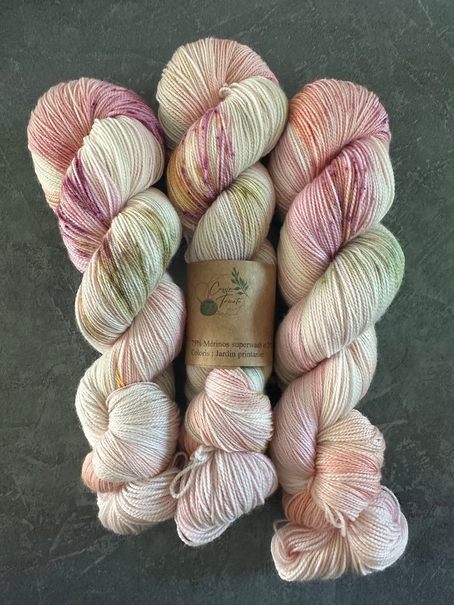 💐Jardin printanier : fingering: mérinos et nylon