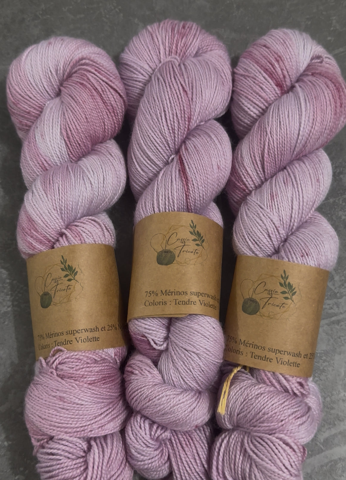 Tendre violette 💜: Mérinos et nylon
