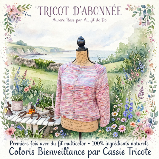 TRICOT D'ABONNÉE : Aurore Rose par Au fil de Do 🌸