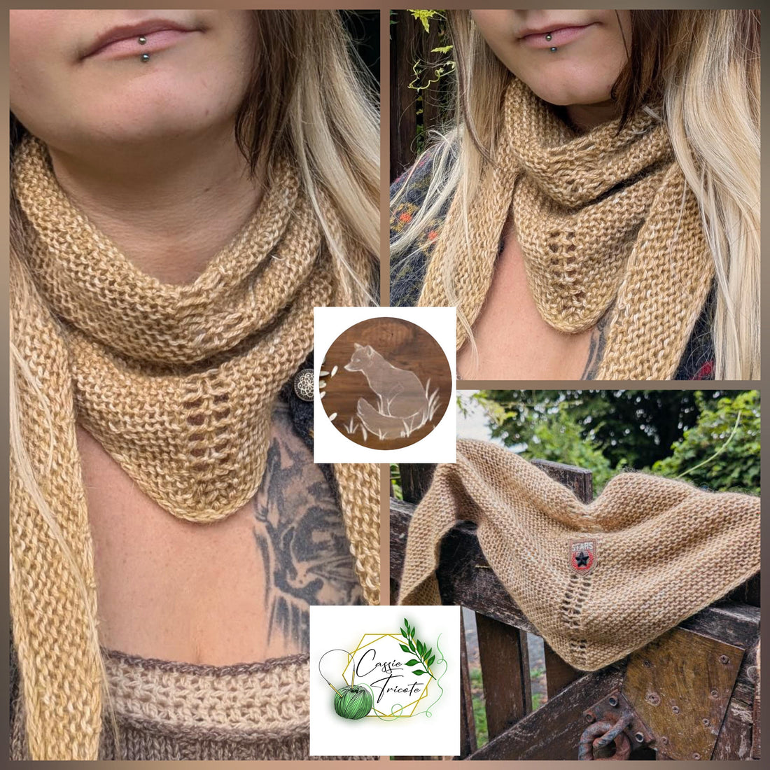 Châle point mousse☕️🧶