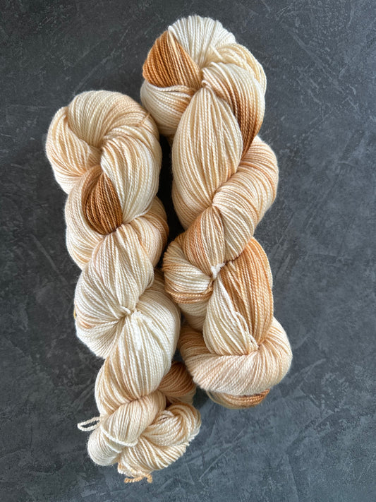 🍮Crème brûlée : fingering : Mérinos et nylon