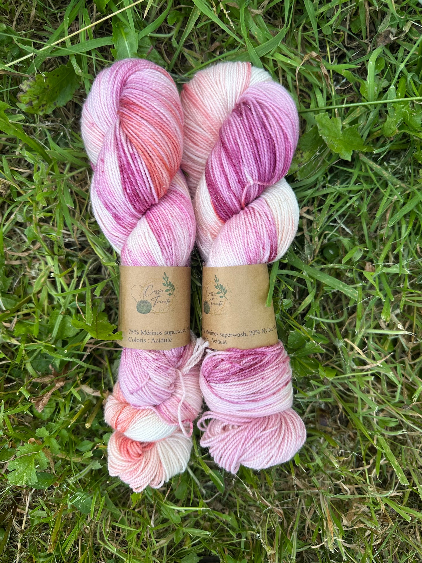Acidulé : Mérinos, nylon, Gold Stellina