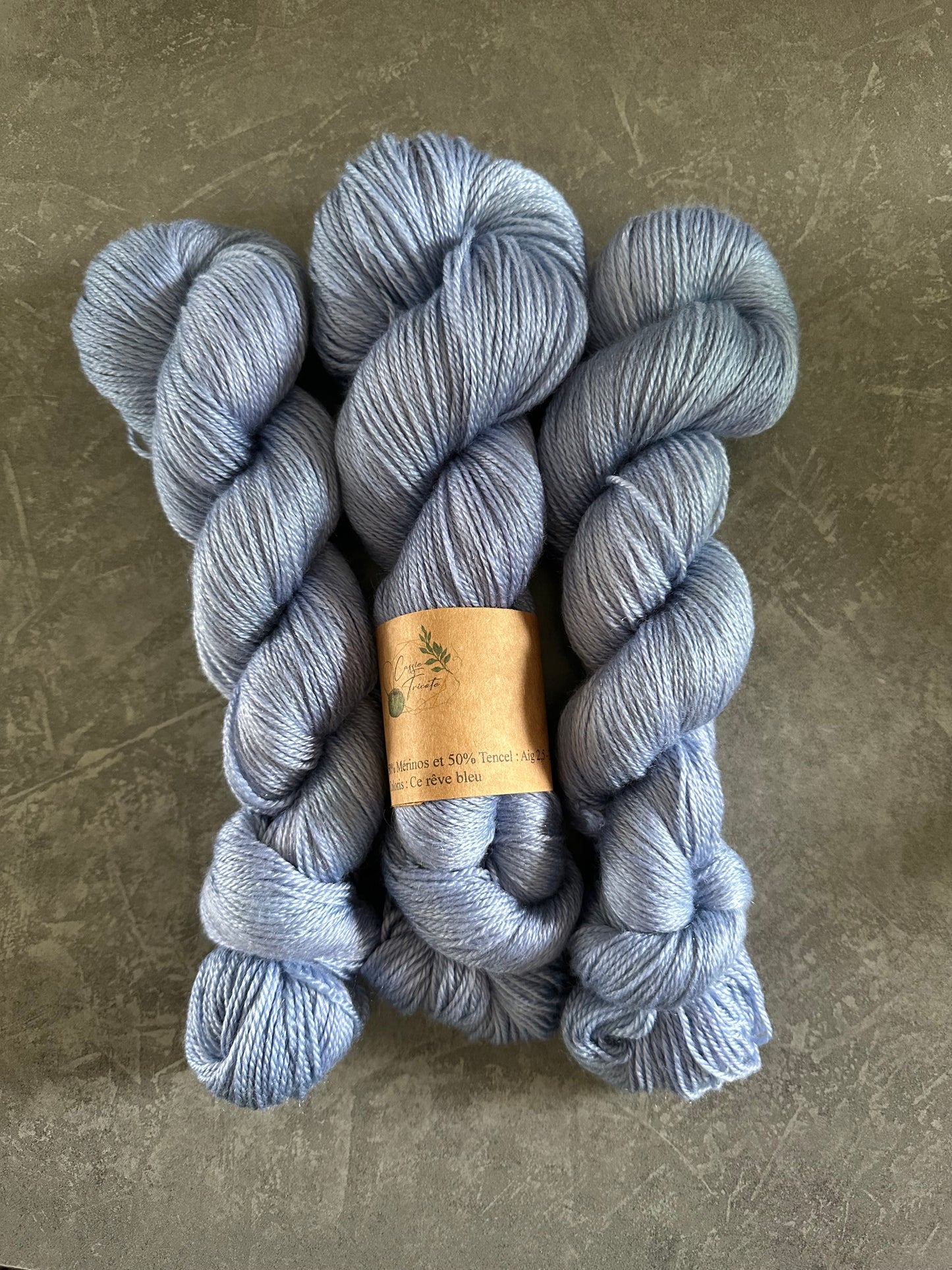 💙Ce rêve bleu : fingering : mérinos et tencel