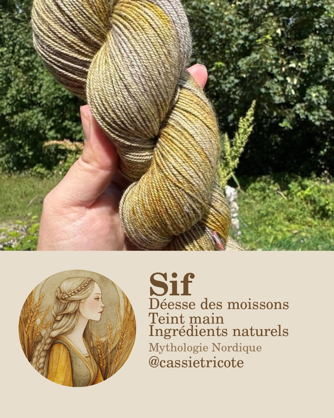 Sif : Déesse des moissons : Mérinos, yak, nylon