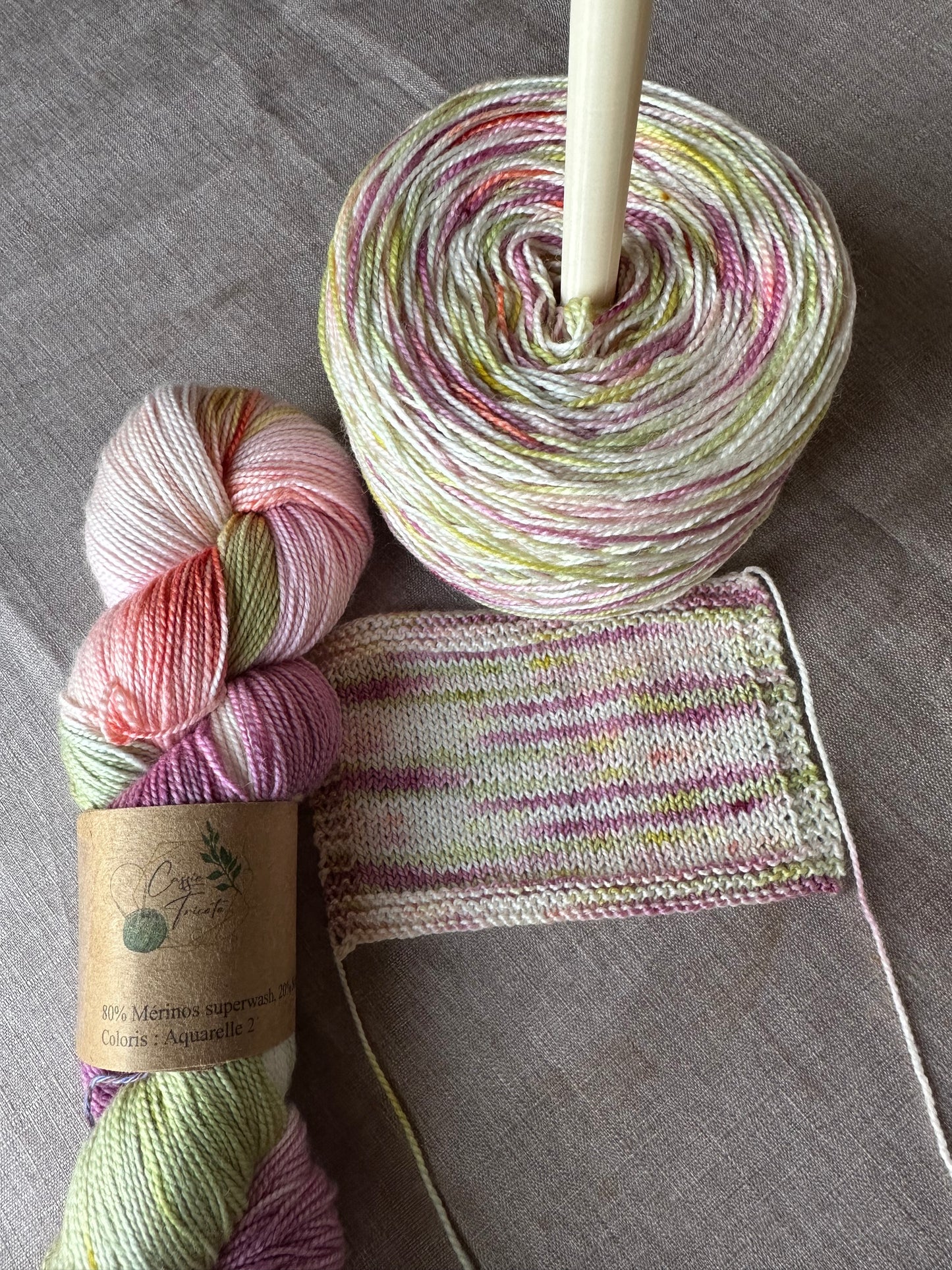 🎨Aquarelle 2 : Mérinos et Soie : Fingering