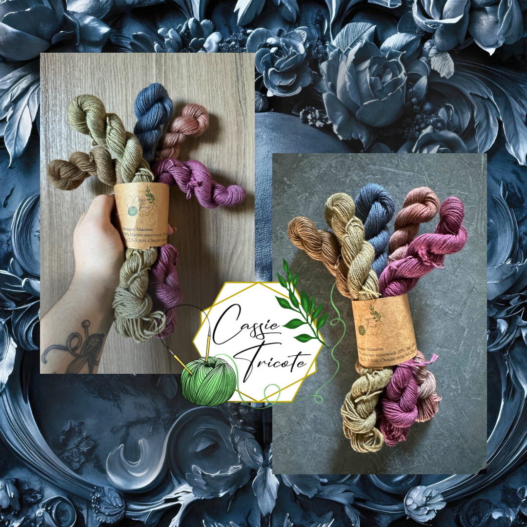 Bouquet Macabre : Fingering : Mérinos, Yak, Nylon