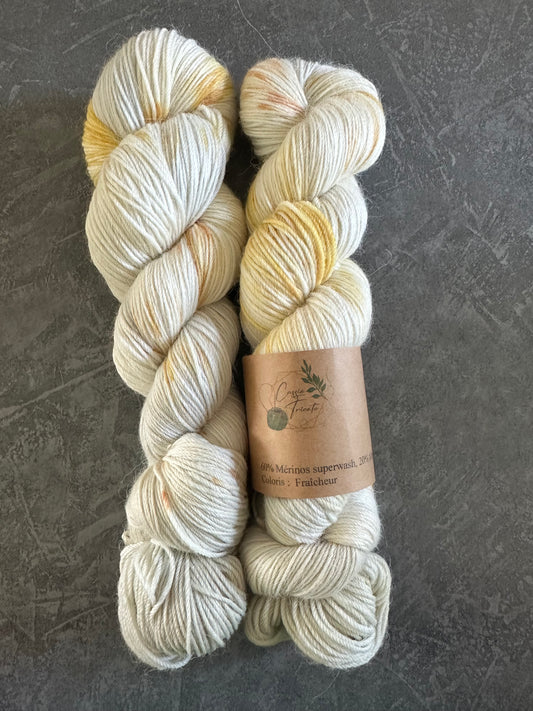 Fraîcheur : fingering : Mérinos, Alpaga, Nylon