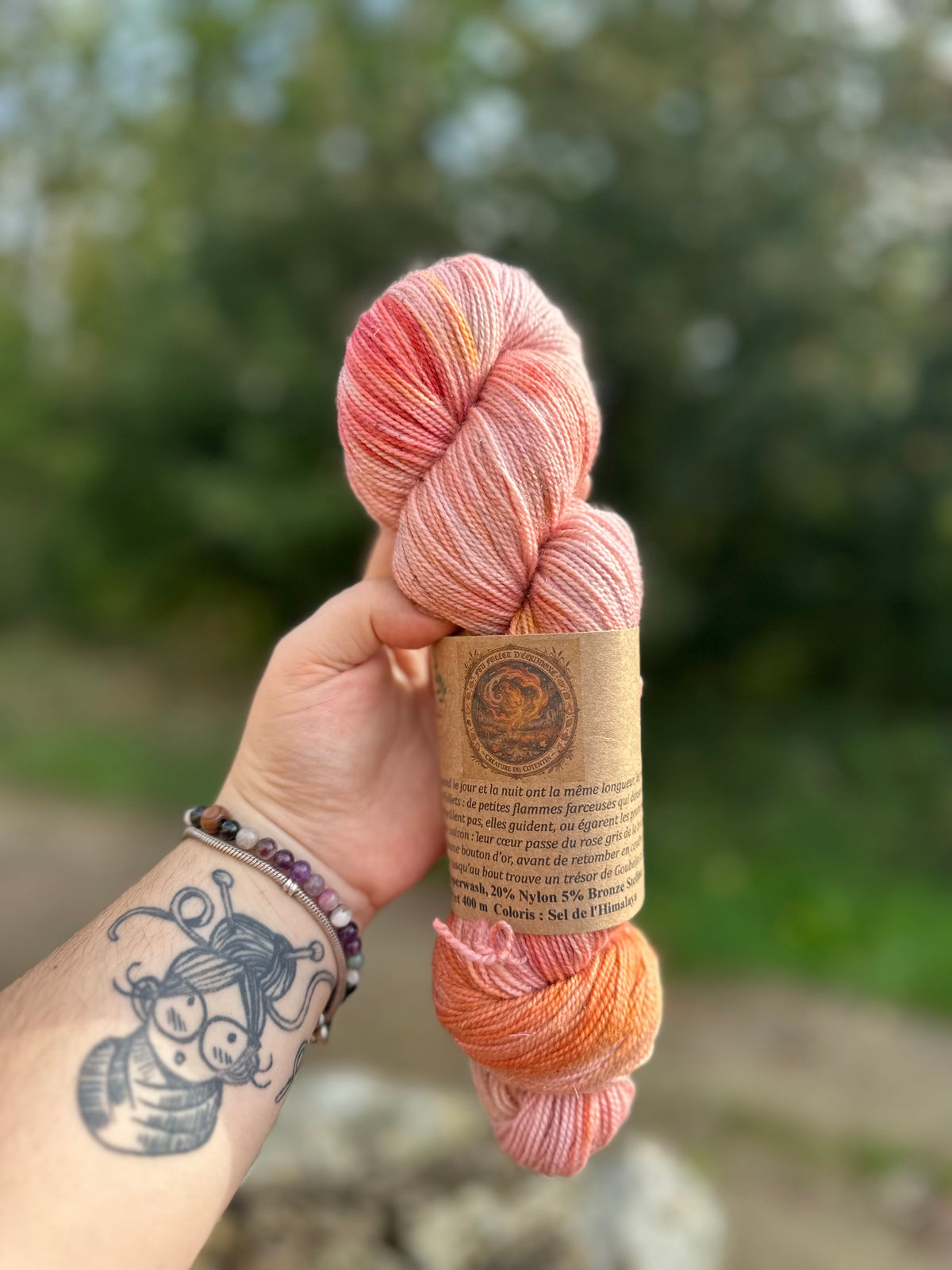 🔥Feu follet d’Équinoxe : Mérinos, nylon, et bronze stellina