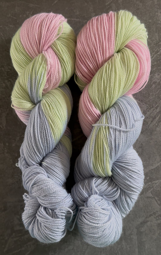 🍭Sucette torsadée : fingering : Mérinos et nylon