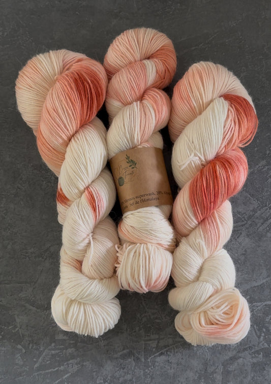 🗻Sel de l’Himalaya : fingering : mérinos, Alpaga, nylon