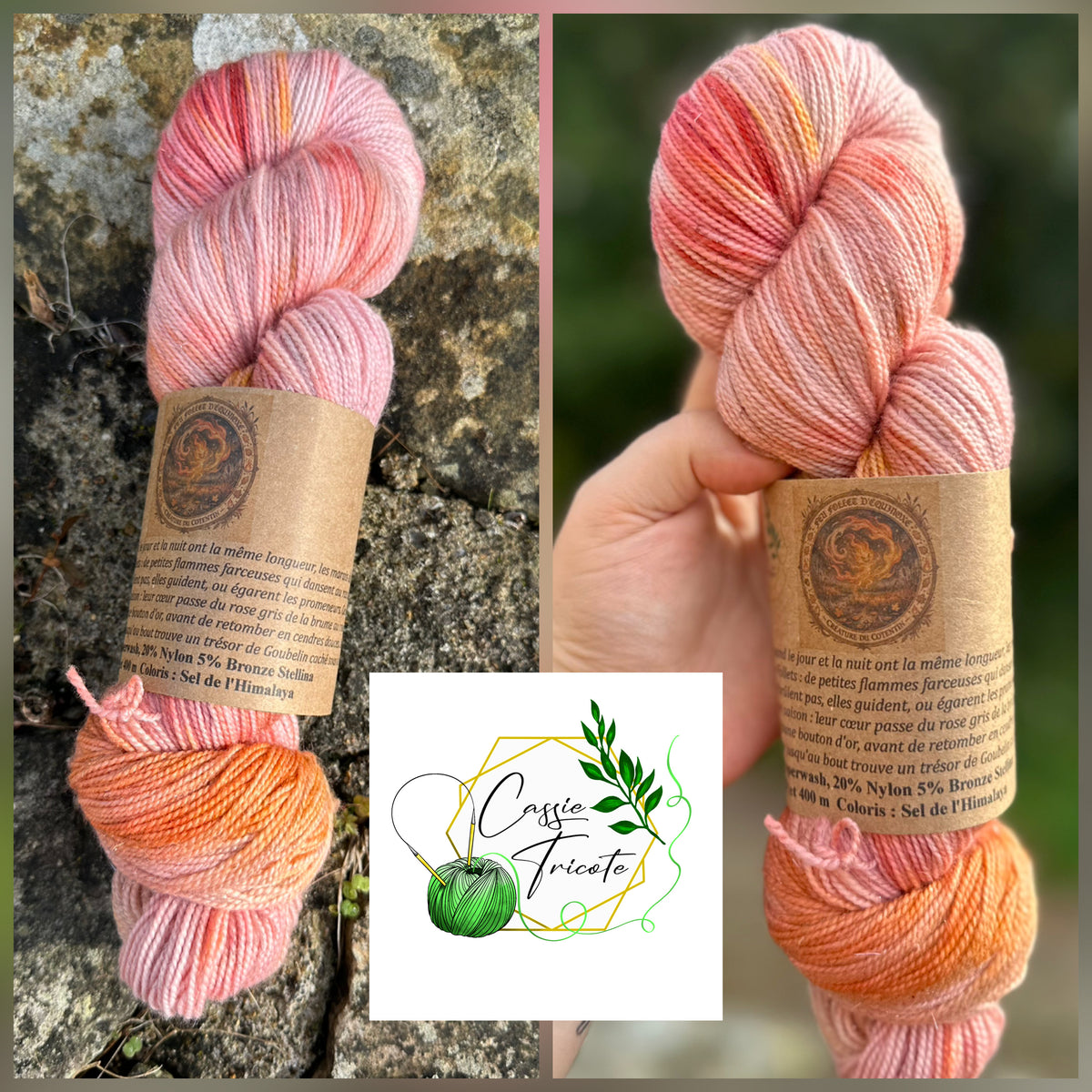 🔥Feu follet d’Équinoxe : Mérinos, nylon, et bronze stellina