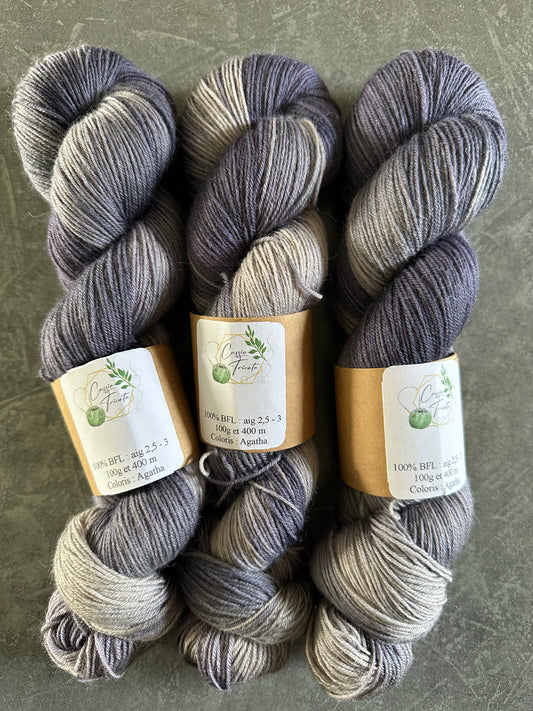 💜Agatha : fingering : 100% BFL