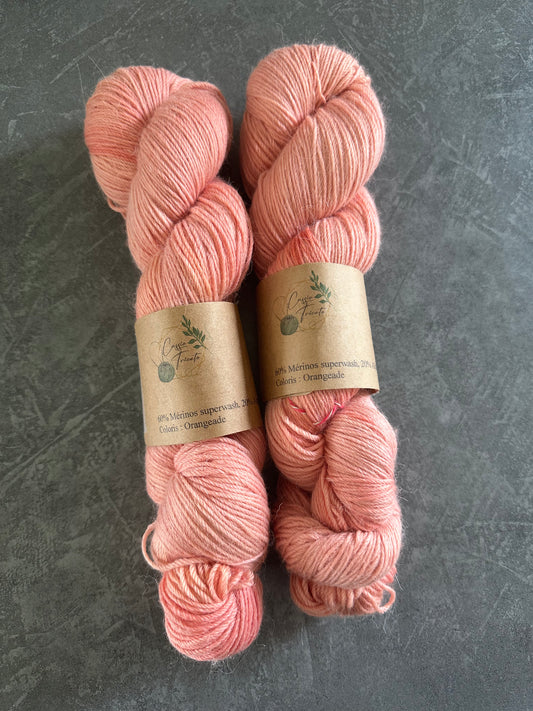 🍊Orangeade : fingering : Mérinos, Alpaga, Nylon